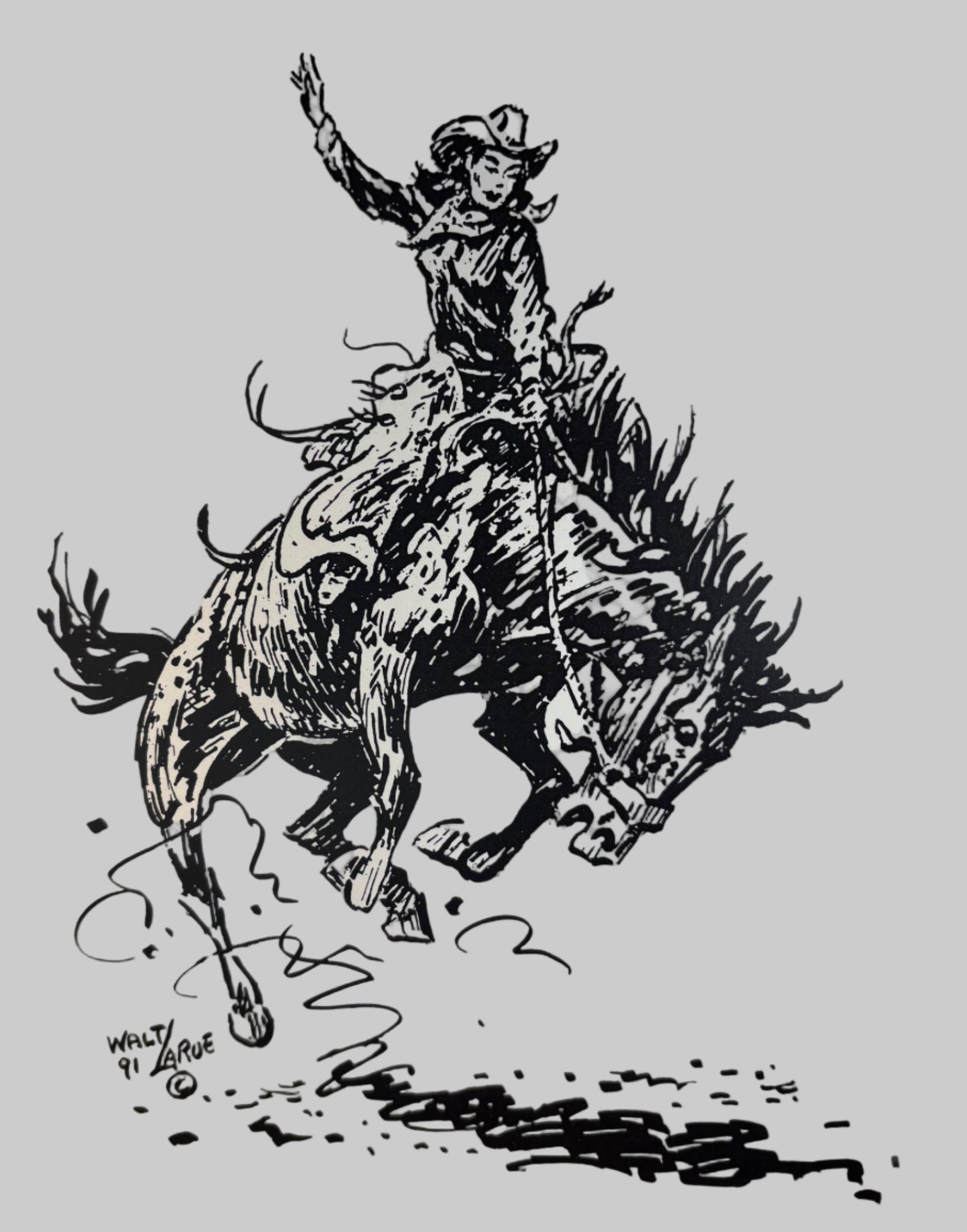 #101 Cowgirl on Bucking Horse